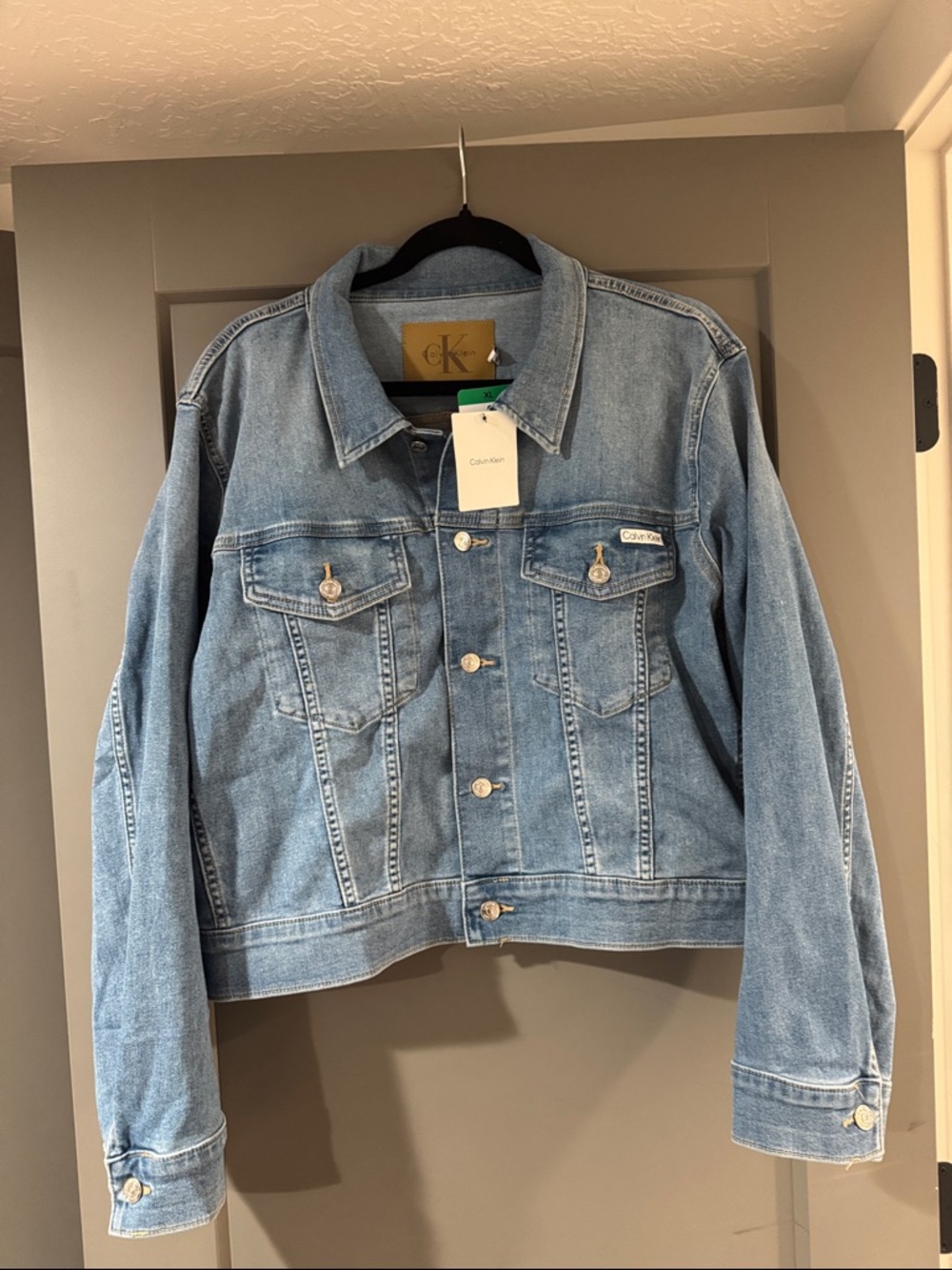 Calvin Klein Light Blue Classic Denim Trucker Jacket